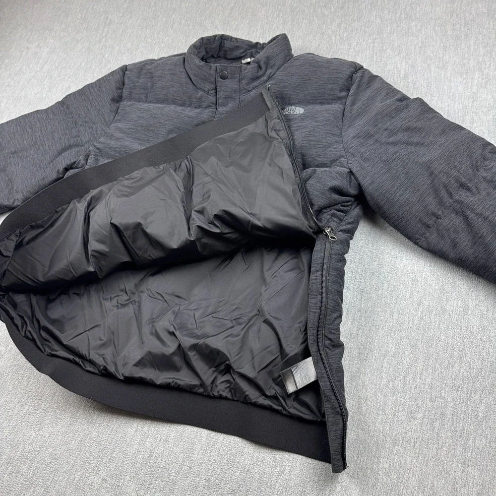 The North‎ Face Jacket Mens Large Gray Eros 550 Goose Down Puffer Light 1/2 Snap
